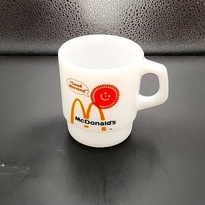Vintage McDonald's Fire King "Good Morning" Mug